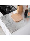 Kitchen Backsplash Wallpaper Stickers, Kitchen Stickers, Self-Adhesive Kitchen Aluminum Foil - (Flower Design)