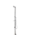 Garden Shower with Grey Base 225 cm Stainless Steel