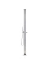 Garden Shower with Grey Base 225 cm Stainless Steel