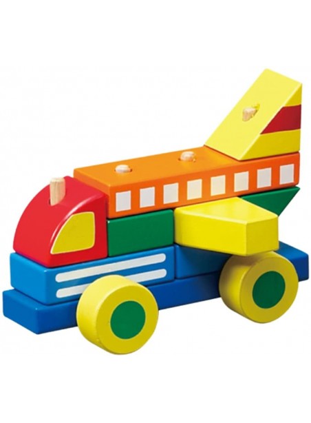 Classic Wooden Toys For Kids - (Warner Aeroplane Wooden Blocks)