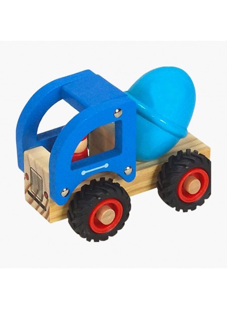 Classic Wooden Toys For Kids - (Walter Wooden Cement Mixer Toy)