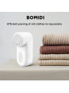 Bomidi BMQ02 Mini Clothing Hair Ball Fuzz Trimmer Lint Remover Handheld and Pordable, Rechargeable With Stainless Steel Blade an