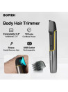 Bomidi HT1 Electric Body Hair Shaver Wireless Hair Shaver With Built-in Extension Handle USB Rechargeable Battery - Silver