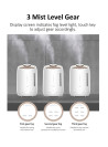 Deerma F600 Ultrasonic Humidifier Aromatherapy Oil Diffuser Three Gear Touch Temperature Intelligent Mist Maker Timing Function