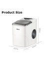 Hicon HZB-16AL Smart Ice Maker Machine 2L Large Capacity Water Tank Adjustable Ice Cube Size Fast Ice Maker Quiet Operation Full