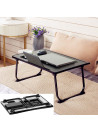 Lydsto Folding Laptop Table XL-CSZDZ Folding & Portable Laptop Table | Non Slip Surface with Built In Cupholder & Storage Shelf