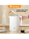 Zolele Electric Kettle HK151 1.7L Electric Kettle with Keep Warm Function, Boil-Dry Protection, Removable Filter, & 360-Degree S