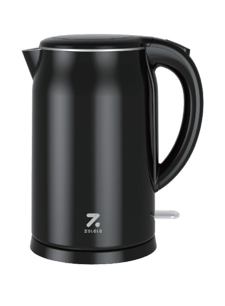 ZOLELE Electric Kettle SH1701B 1.7L Electric Kettle With Double Walled Glass Lid,1800W Fast Boiling, Keep-Warm Function and Cold