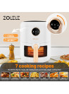 Zolele ZA004 Electric Air Fryer 4.5L Capacity Non-Stick Coating Fried Basket Knob Control Temperature Pull Pan Automatic Power O