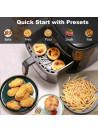 Zolele ZA005 Electric Air Fryer 6L Large Capacity Non Stick Frying Basket Digital Touch Control Panel 360 Degree Hot Air Circula