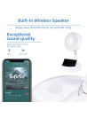 Zolele P10S Portable Wireless Foldable Fan & Bluetooth Speaker With Remote Control | 7200mAh Battery - White