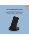 Xiaomi Mi 20W Wireless Charging Stand Phone Holder Universal Fast Charge With Qi Magnetic Induction Type-C Input - Black