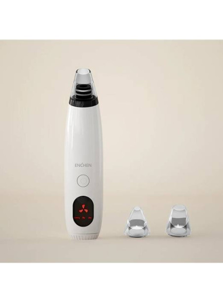Enchen EB1001 Portable Blackheads Remover Deep Facial Cleansing Device With 3 Nozzle Heads Facial Vacuum Cleaner - White
