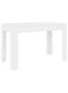 Dining Table White 120x60x76 cm Engineered Wood