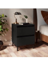 Bed Cabinets 2 pcs Black 40x35x50 cm Engineered Wood