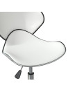 Swivel Dining Chairs 6 pcs White Faux Leather