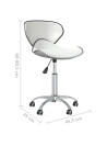 Swivel Dining Chairs 6 pcs White Faux Leather