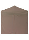 Folding Party Tent with Sidewalls Taupe 2x2 m
