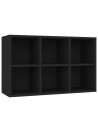 Book Cabinet/Sideboard Black 66x30x97.8 cm Engineered Wood