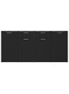 Sideboard Black 160x36x75 cm Engineered Wood