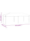 Folding Party Tent with Sidewalls Anthracite 3x6 m