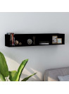 CD Wall Shelf Black 100x18x18 cm Engineered Wood