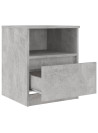 Bed Cabinet Concrete Grey 40x40x50 cm Engineered Wood