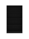 4-Tier Book Cabinet Black 80x24x142 cm Engineered Wood