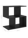 Bedside Cabinet Black 50x30x51.5 cm Engineered Wood