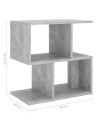 Bedside Cabinet Concrete Grey 50x30x51.5 cm Engineered Wood
