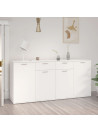 Sideboard White 160x36x75 cm Engineered Wood