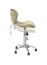 Swivel Dining Chairs 6 pcs Cream Faux Leather