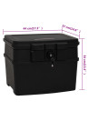 Safe Box Black 44x37x34 cm Polypropylene