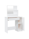 Dressing Table with Mirror White 86.5x35x136 cm