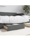 Bed Drawers 2 pcs Dark Grey Engineered Wood and Fabric