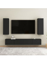 TV Cabinets 2 pcs Black 30.5x30x90 cm Engineered Wood