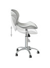 Swivel Dining Chairs 4 pcs White Faux Leather