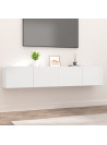 TV Cabinets 2 pcs White 80x30x30 cm Engineered Wood