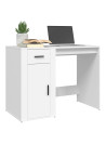 Desk White 100x49x75 cm Engineered Wood