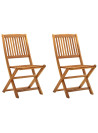 Folding Outdoor Chairs 2 pcs Solid Acacia Wood