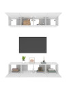 TV Cabinets 4 pcs White 80x30x30 cm Engineered Wood