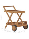 Tea Trolley Solid Teak Wood