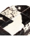 Bench 110 cm Black Patchwork Genuine Goat Leather