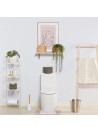 Metal Trash Can, Waste Basket, Garbage Can for Bathroom, Bedroom, Home Office, Dorm, Decorative Metal Basket, (Style 4)