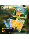 ESC WELT Brontosaurus - Brontosaurus 3D Puzzle - DIY Wooden Animal Puzzle - 3D Puzzle for Children