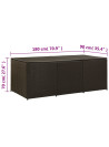 vidaXL Garden Storage Box Poly Rattan 180x90x70 cm Brown