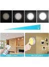 LED Set of 3 Round Lights for Kitchen Garden Stairs Home Décor With Remote Control