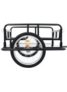 vidaXL Bike Trailer 130x73x48.5 cm Steel Black