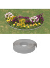 vidaXL Garden Edgings 2 pcs Grey 10 m 10 cm Polyethylene