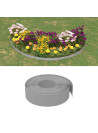 vidaXL Garden Edgings 2 pcs Grey 10 m 15 cm Polyethylene